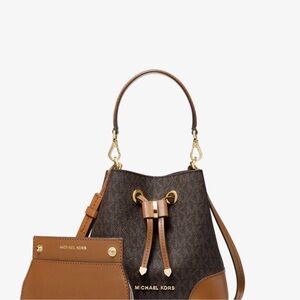 Michael Kors Black and Brown Shoulder Bag